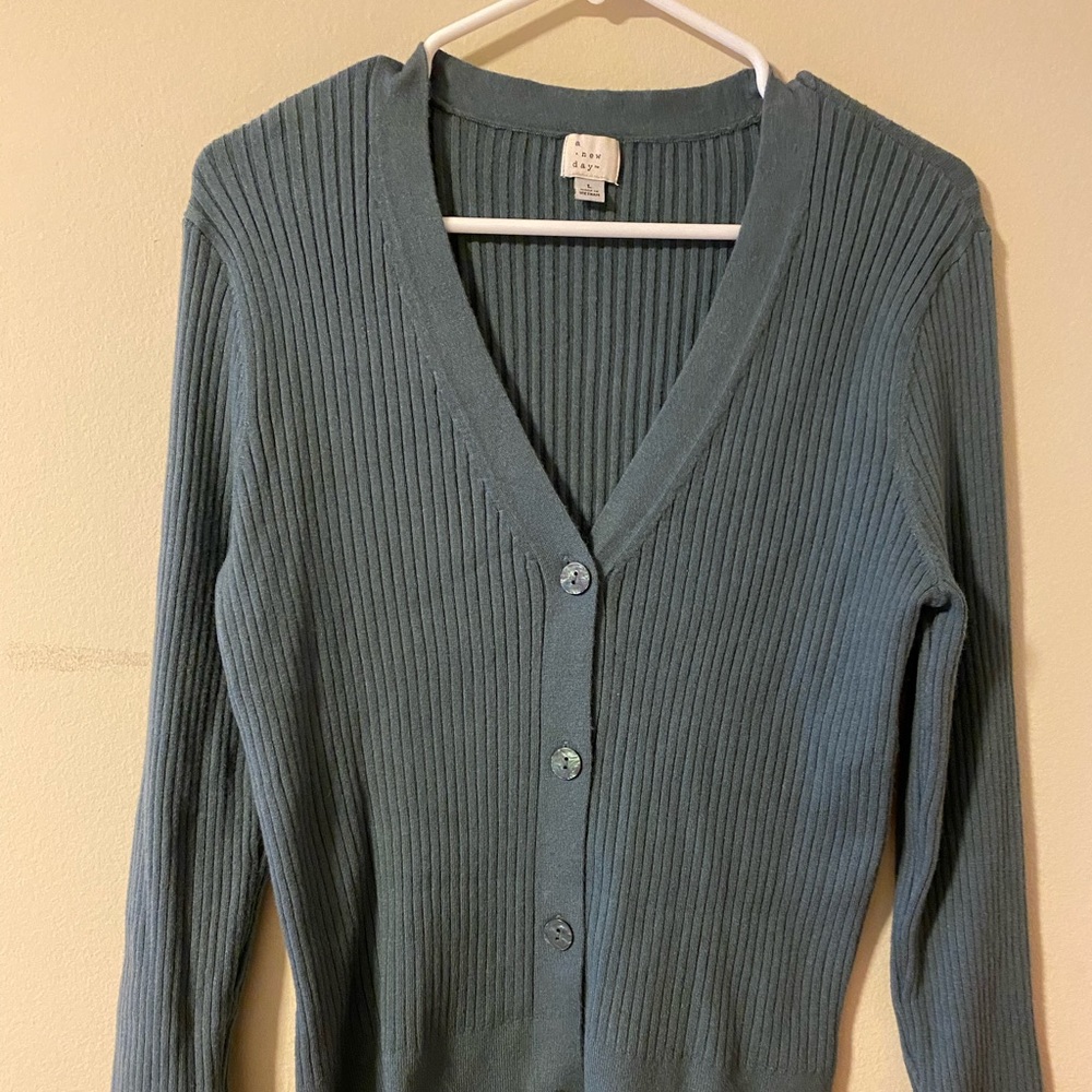 Long Sleeve Slim Fit Cardigan (Large)